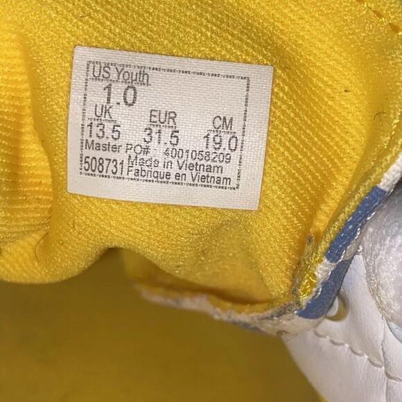 Vans Off The Wall Youth US Size 1 Red Yellow Blue Checkerboard Shoes Old Skool - Picture 10 of 10